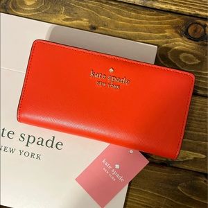 ✨KATE SPADE✨ red bifold wallet